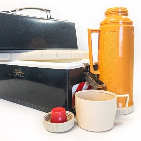 VTG King Seely Thermos Cooler Box W/ Beverage Thermos - Picture 9 of 16